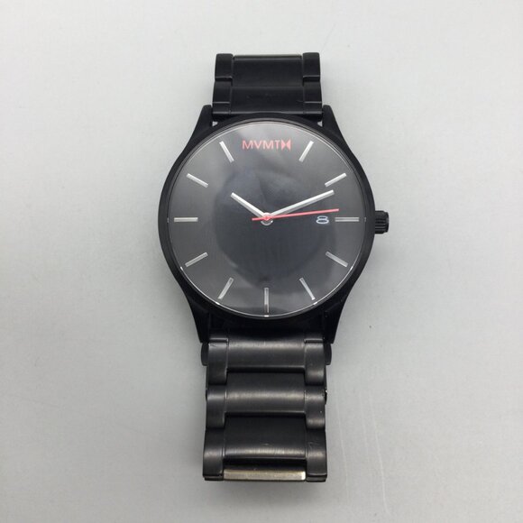 MVMT Classic 44 Watch Men Black Date Stainless New Battery 7.5" - Picture 7 of 13